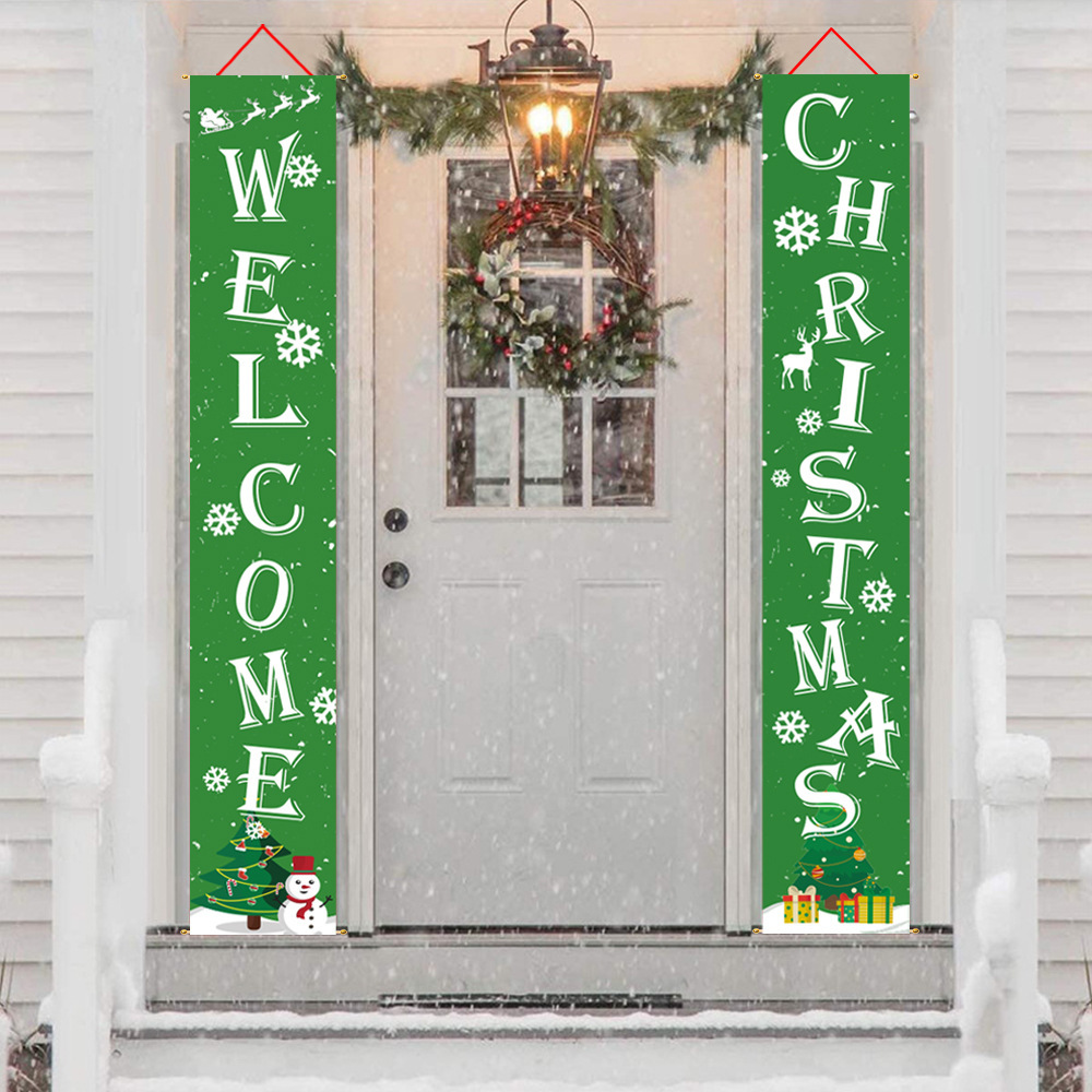 Christmas New Non-woven Christmas Couplet Christmas Banner Party Decoration Door Curtain Flag Holiday Decoration_voghion.com