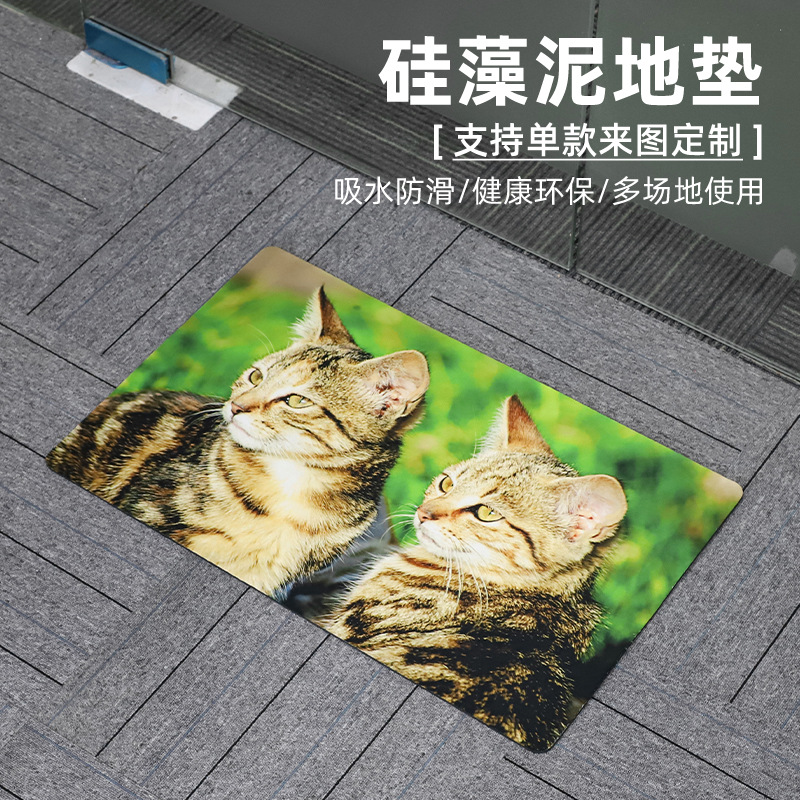 Cross-border household carpet kitchen floor mat bedroom bedside long non-slip foyer non-slip foot mat to print wholesale