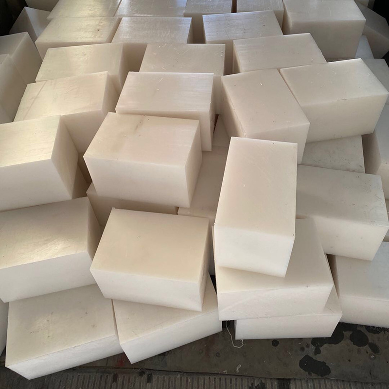 绿蓝黑白色耐磨尼龙棒材料江苏厂家PA6尼龙材质衬板限位块防撞条