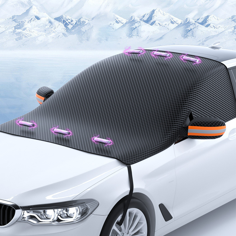 Transfronterizos gruesos nieve antiehive anticongelante ropa de automóvil cubierta de invierno para automóvil cubierta de parabrisas barra reflectante para automóvil