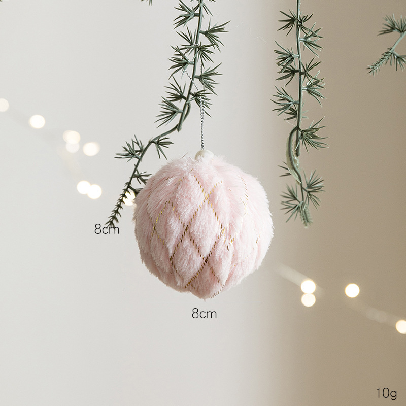 ホット販売クリスマスボール装飾 8 センチメートルピンクフォームボールペンダントインクリスマスツリー装飾ピンクパッケージハンギングボール