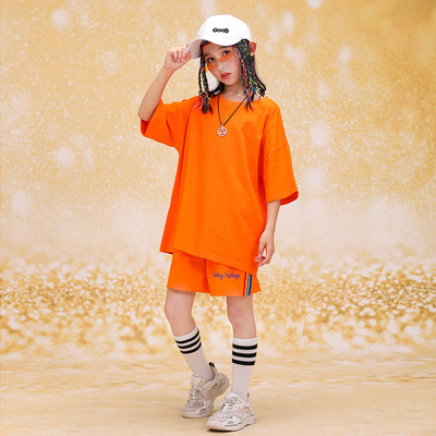 children Hip hop Hip hop costume group customized logoT a juvenile dance Practice Training clothes wholesale customized