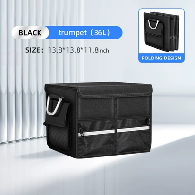 Car storage bag/box – car rear storage box - small-size-353530-capacity-36l-distinguished-black