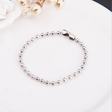 12cm*2.4mm珠链吊牌钥匙链五金配件铁质条波珠链动物链条配件