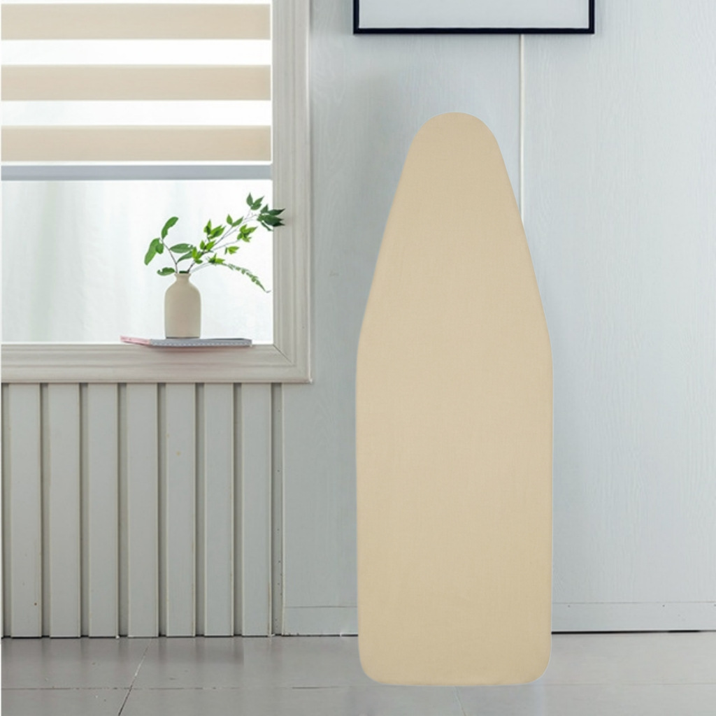 Funda para tabla de planchar con protección de bordes, accesorios, cierres a presión, resistente a altas temperaturas, funda para tabla de planchar de algodón con revestimiento plateado.