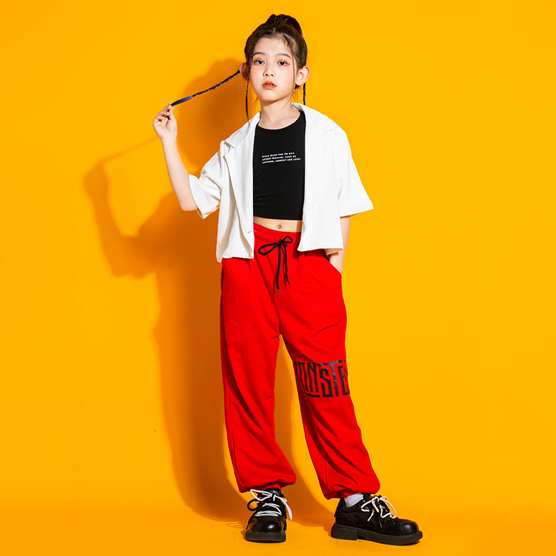 Jazz clothing children Dance costume girl Hip hop suit Uniforms Hip hop Korean Edition girl costume