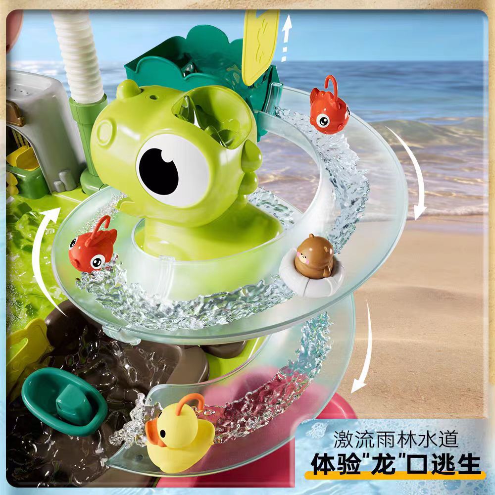 Transfronterizos niños circulación eléctrica agua lavabo diaoyutai dinosaurio spray lavabo de verduras lavabo lavabo juguetes de mesa de agua