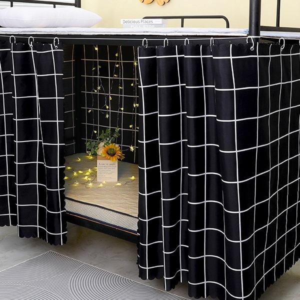 Trendy Bed Curtain for Student Dormitory Upper and Lower Bunk, Blackout University Curtain, Dormitory Table Curtain, High and Low Bed Surround