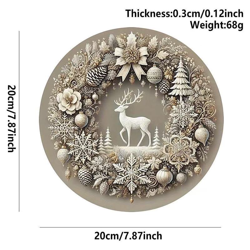 クロスボーダークリスマス木製雪だるまペンダント工芸品クリスマス雰囲気装飾ラウンドサインドアサイン|undefined