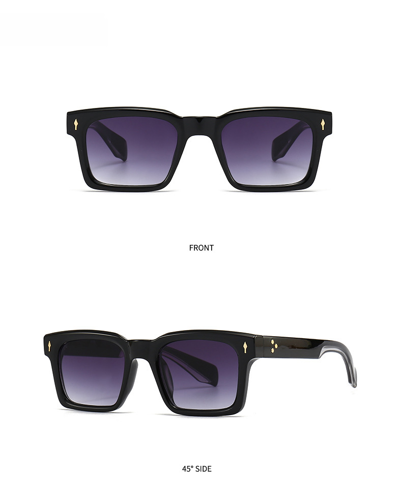 Lunettes de soleil œil de chat angulaires transfrontalières spéciales, jambes de miroir rétro modernes, lunettes de soleil décoratives guépard sautant 6025_voghion.com