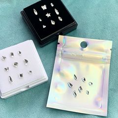 外国貿易製品異形ドリル透明ドリル10個袋入り水晶透明色美歯ドリル自己貼りDIY