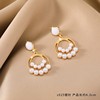 Silver needle, fashionable earrings from pearl, silver 925 sample, Korean style, light luxury style, wholesale