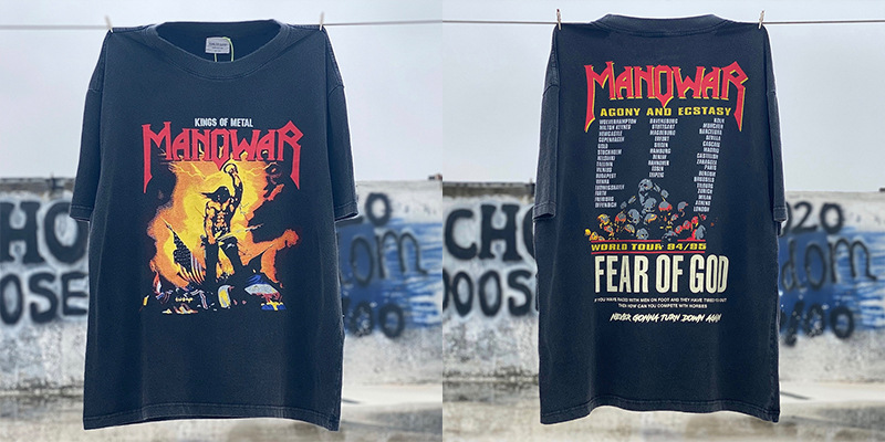 Vintage lavado viejo vintage manga corta marca de moda americana niebla calle suelta VTG casual cuello redondo hombres y mujeres camiseta