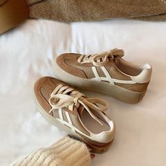 蘇茵茵甜美風運動鞋厚底增高德訓鞋女阿甘鞋板鞋2024新款休閒鞋女
