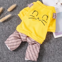 秋冬新款宠物衣服泰迪比熊博美约克夏雪纳瑞贵宾小狗狗四脚棉衣服