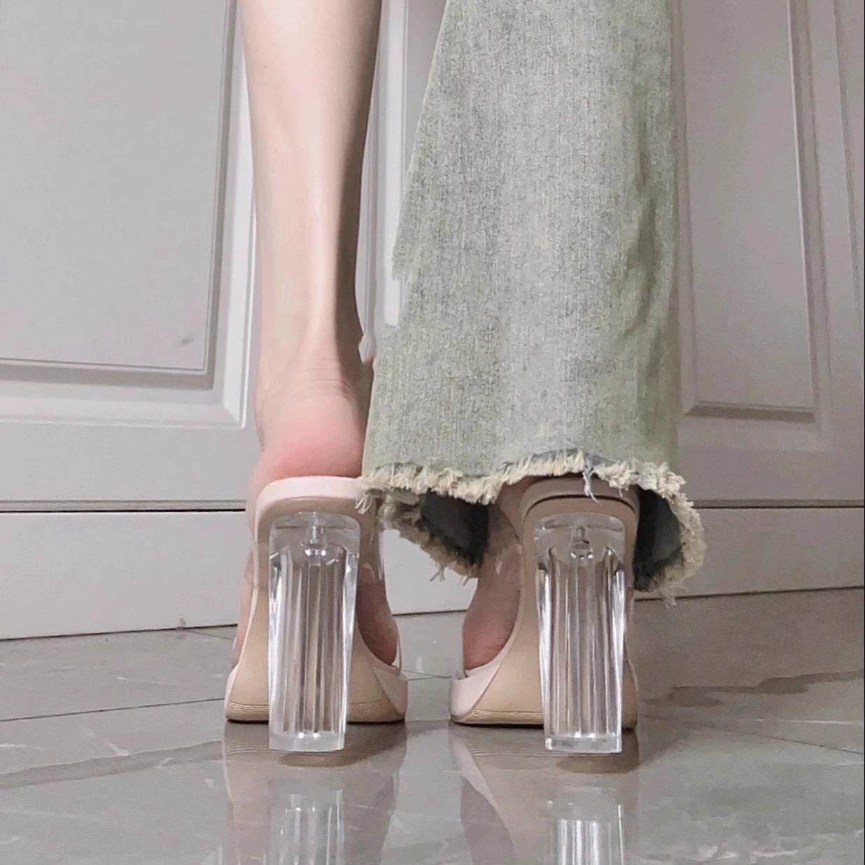 Summer footwear high heels, slippers, sandals