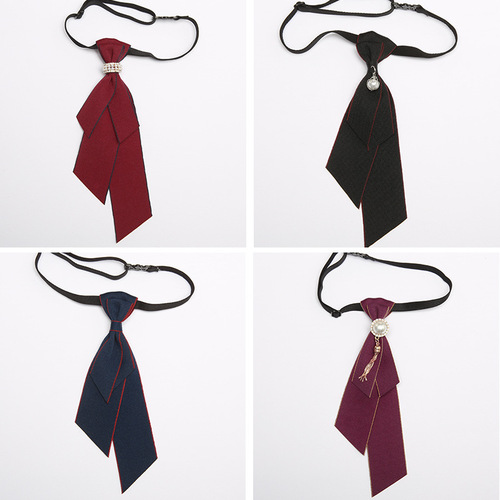 Black Tie for Men and Women, Bank-Style Collarless White Shirt with Bow Tie Accents, Academic Gown with Butterfly Bow