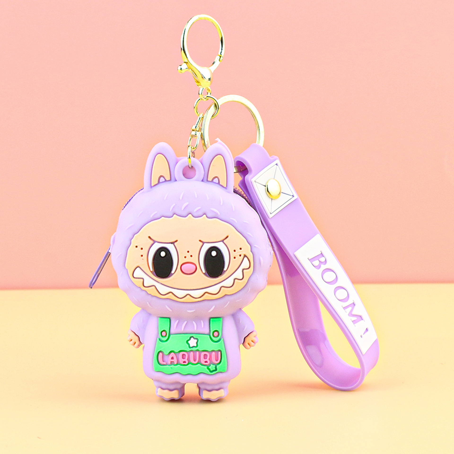 子供用ラブブ小銭入れシリコンプチギフトキーホルダーペンダントカードキャッチャーマシンプチギフトラブブ