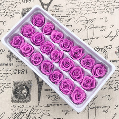 幻花永生花B級2-3玫瑰花材批發乾花摩天輪玻璃罩七夕diy花頭材料