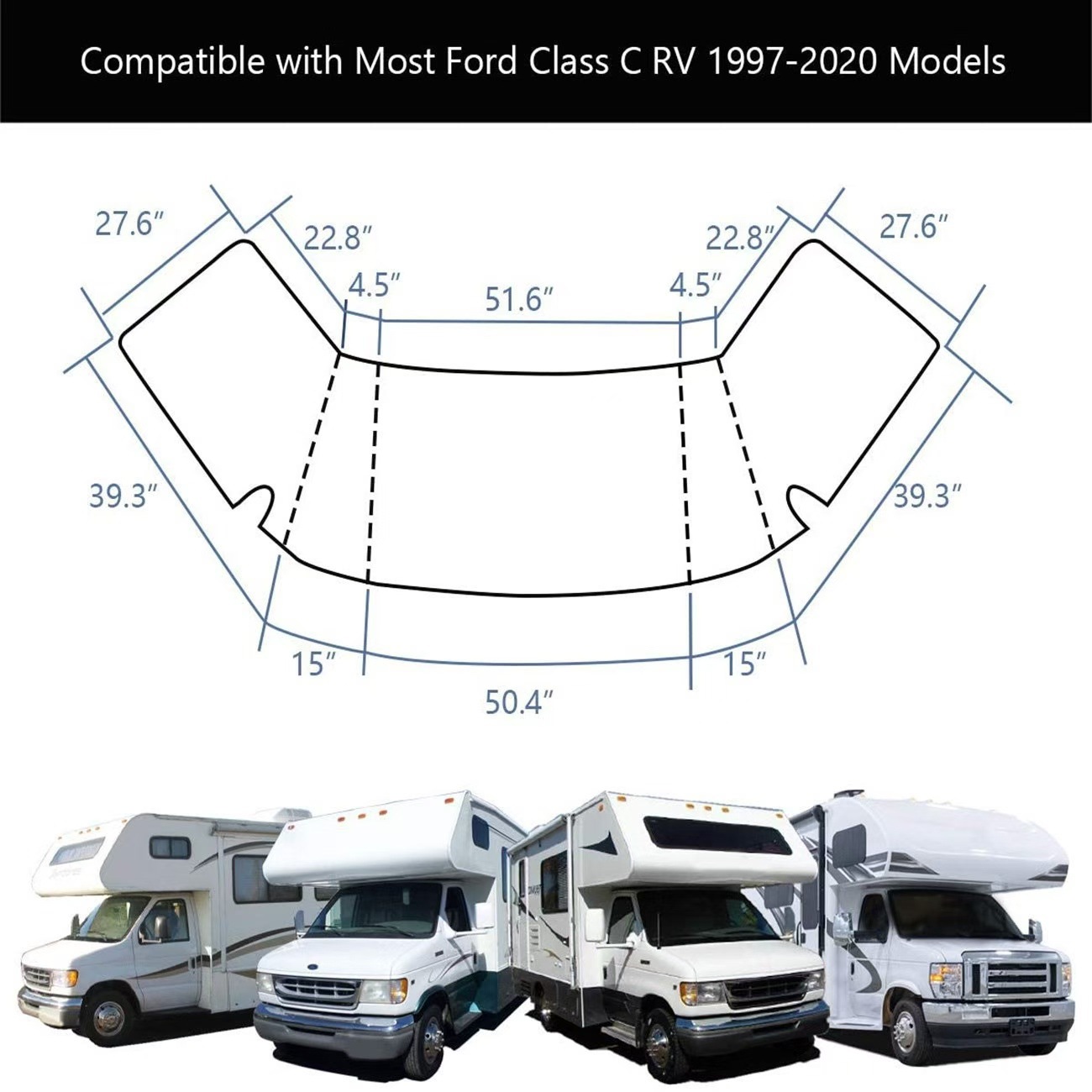 Rv Front Windshield Cover Sunshade Sun Protection Heat Insulation Sunshade Car Anti-Frost Snow Cover Windshield Snow Cover