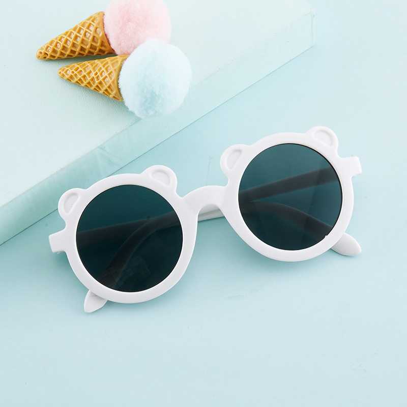 Vintage Style Bear Pc Round Frame Full Frame Kids Sunglasses display picture 2