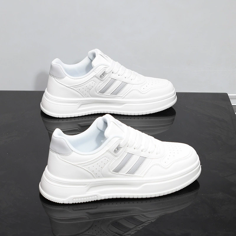 High‑platform breathable sneakers, white high‑top, soft sole, sizes 39–44