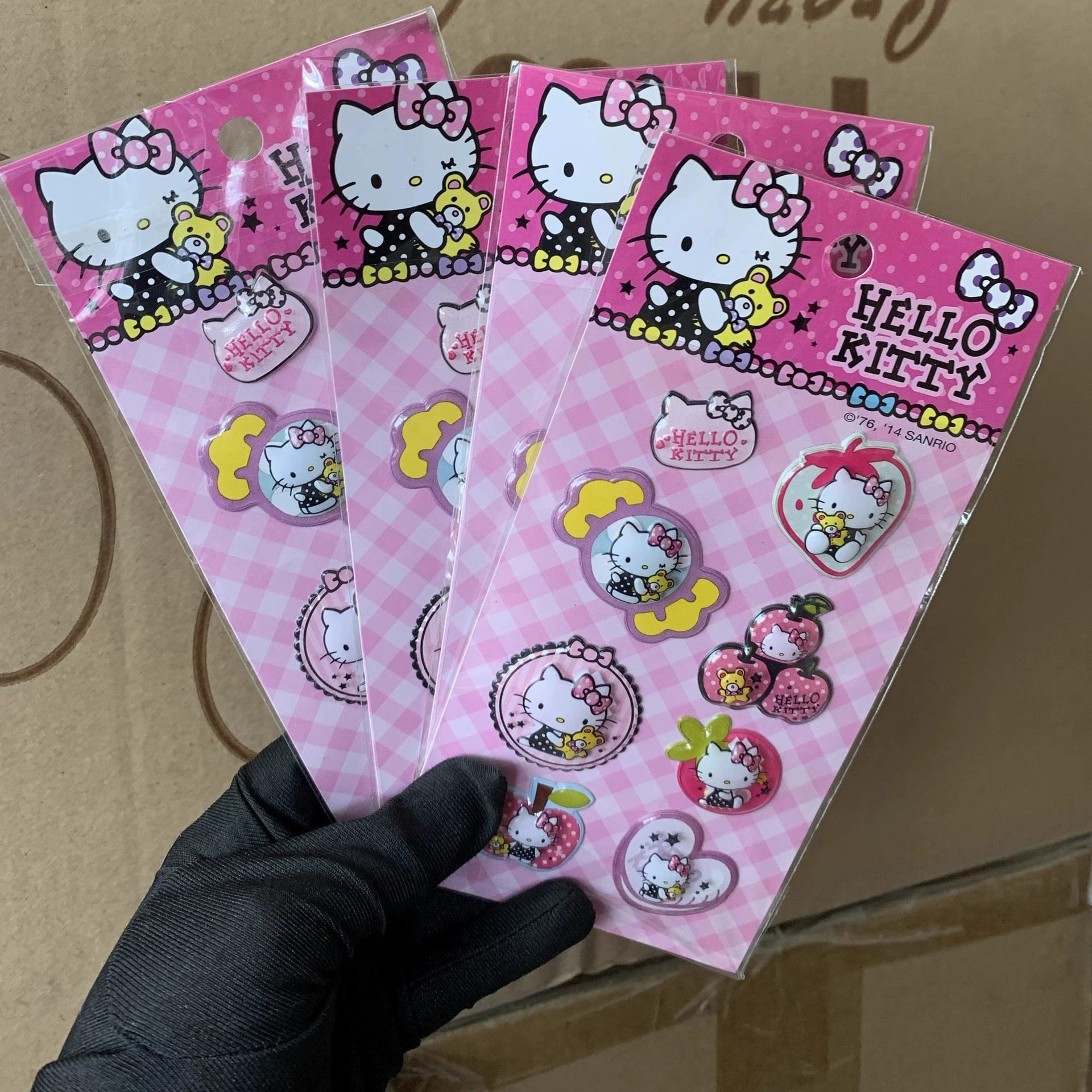 Hello Kitty, объемные губчатые детские наклейки, стикеры для телефона