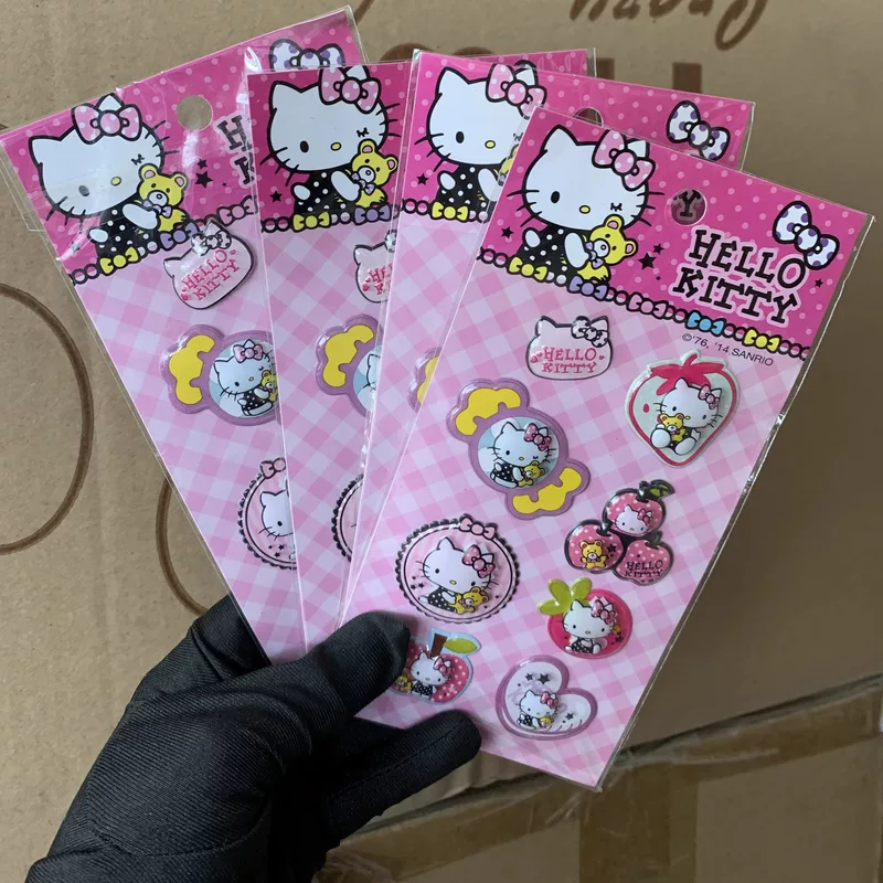 Hello Kitty, объемные губчатые детские наклейки, стикеры для телефона