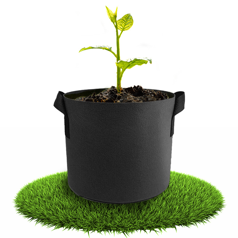 园艺盆栽花盆植物种植袋透气透水无纺布毛毡布袋植树袋卷边美植袋