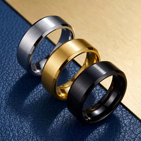 Stainless Steel Ring No Color Fading ins Style No Color Fading Niche Design Light Luxury Men's Ring Ring Titanium Steel Ring