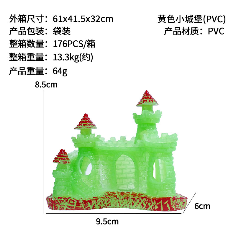 Decoración de micropaisaje de villa de estilo europeo, artesanías de resina, paisajismo de casa, castillo de dibujos animados, decoración de casa pequeña, venta caliente