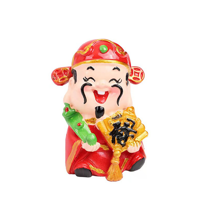 (2개) 5가지 행운의 신 장식품 사무실 상점 장식 행운의 오프닝 선물 크리에이티브 홈 데스크탑 장식품