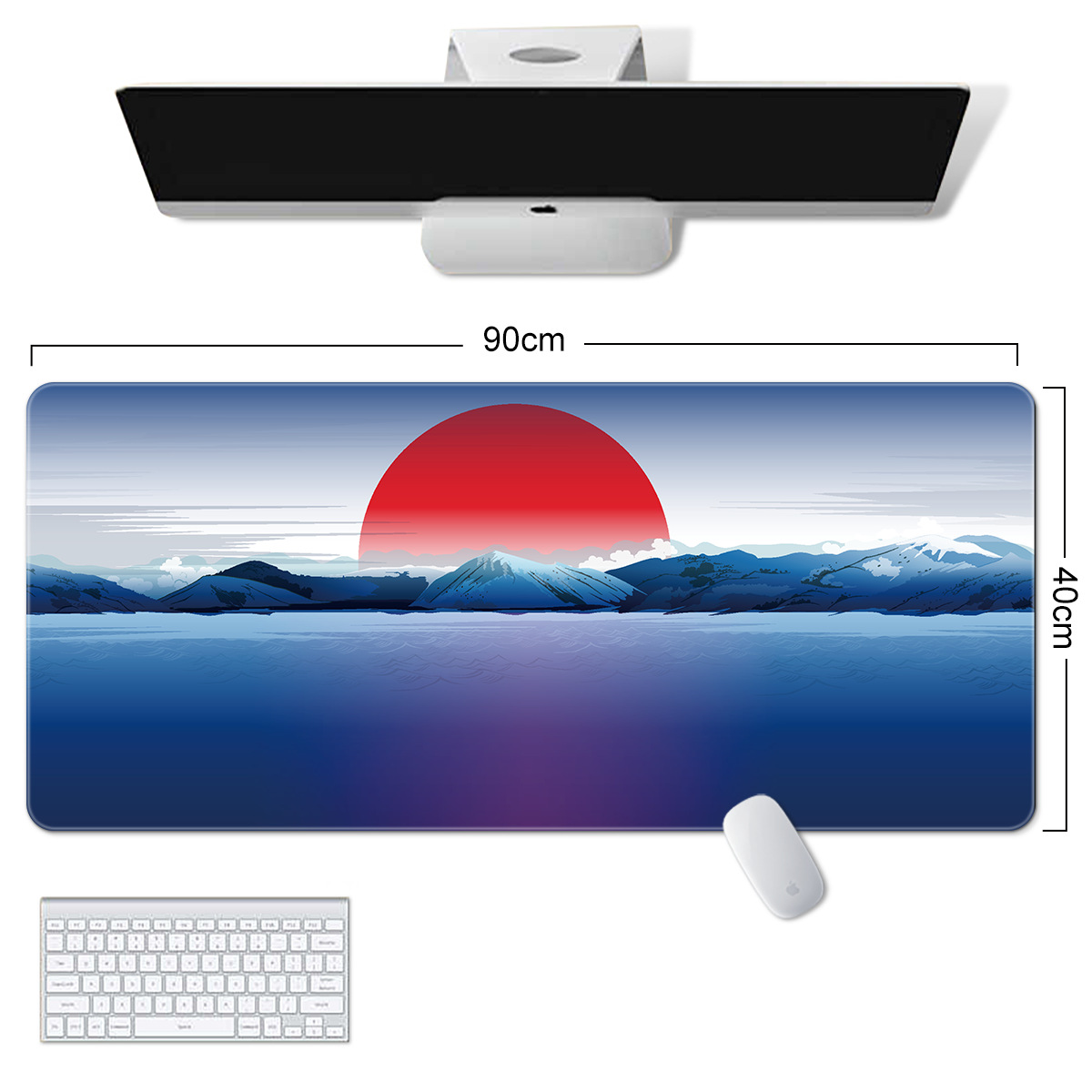 Alfombrilla de ratón, mapa de calor súper grande, línea abstracta, alfombrilla de ratón grande, nueva alfombra antideslizante corrugada de fluido, fábrica al por mayor