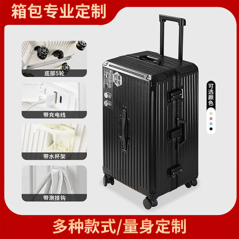 Large Capacity Suitcase with Combination Lock, Thickened Travel Trolley Case with Universal Wheels for Men and Women