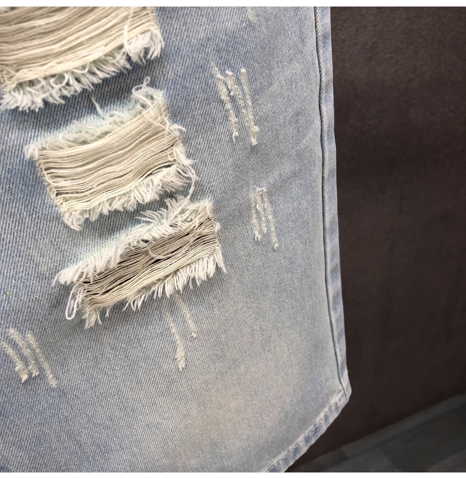 Men's Mid High Waist Denim Shorts Summer Thin Style Casual Loose Straight Leg Five Point Pants New_mkmklike.com