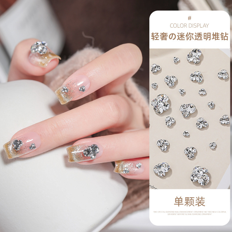 2025 New Swarovski Style Nail Art Decorations, Pointed-Back Rhinestones, Super Shiny Small Size, Stacked Rhinestones, Factory Wholesale Direct Sales