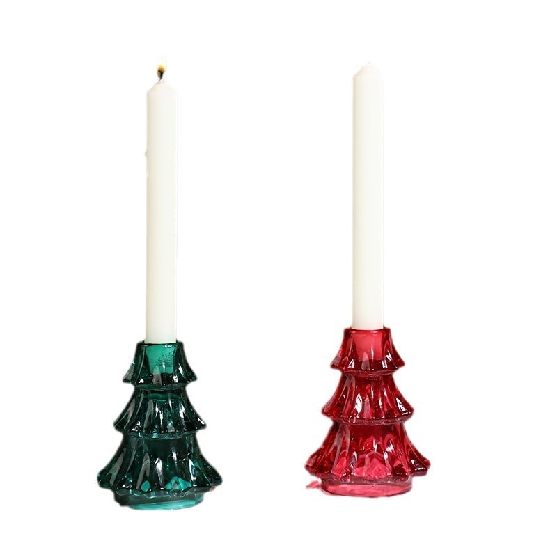 3 個クロスボーダーホット販売スポットガラスクリスマスツリーキャンドルホルダークリスマス装飾装飾品ドロップシッピング中サイズ|undefined