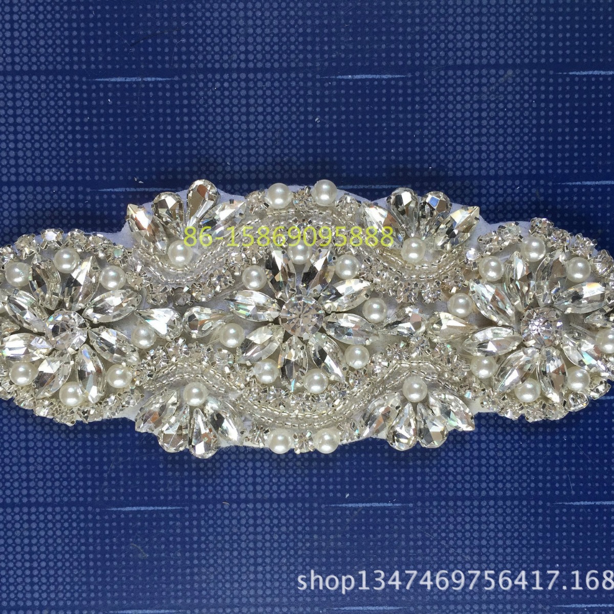 手工DIY钻花 手缝钻烫花 背胶 婚纱牛仔外套辅料 现货