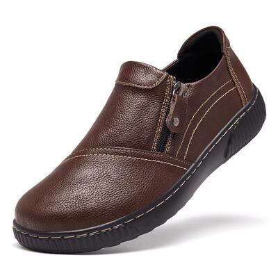 新款代发跨境外贸 Slip-Ons 女式休闲套脚皮乐福鞋正式款|ru