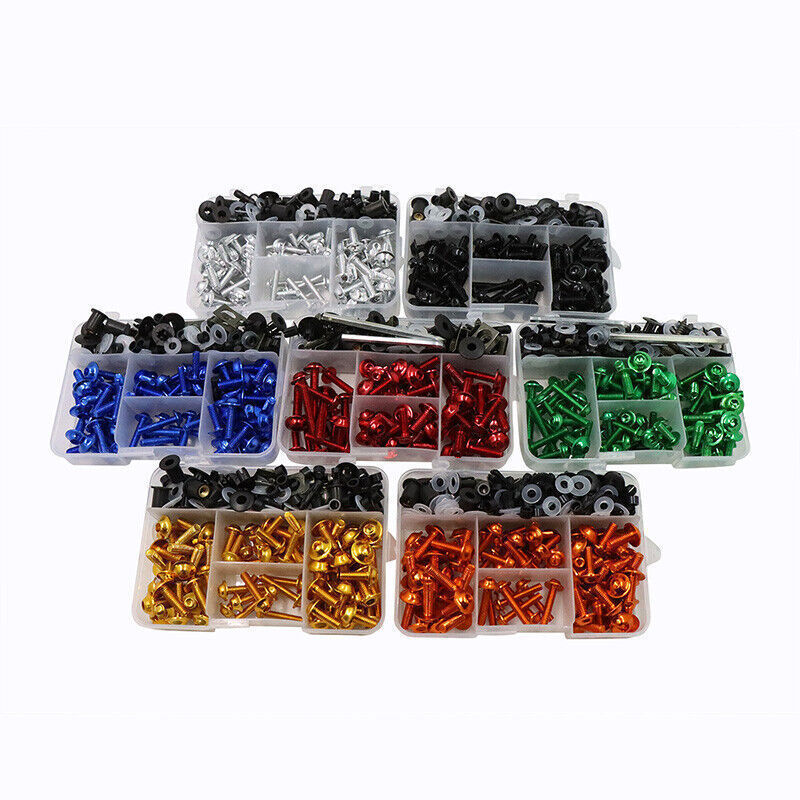 195PCS motorcycle modification parts windshield cover suit screw color fairing suit screw