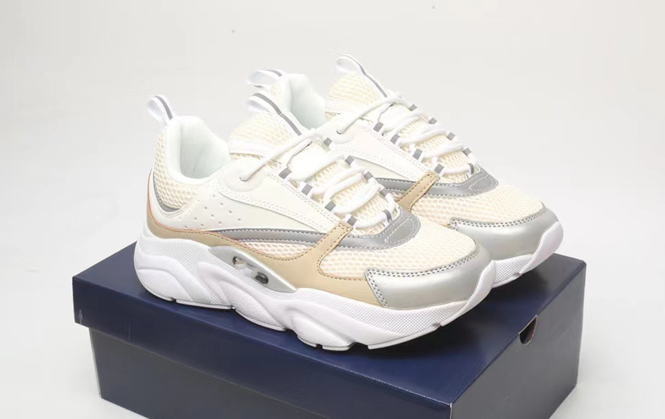Estación europea transfronteriza nueva casa B22 deportes y ocio suela gruesa moda retro transparente zapatos de papá con aumento de altura para hombres y mujeres cd