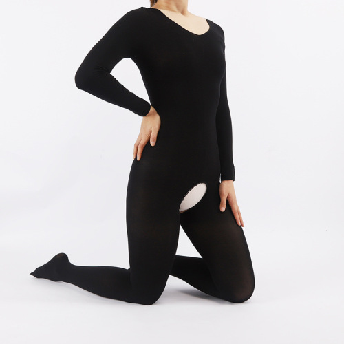 Jumpsuit, stockings, crotchless, all-in-one, skin-friendly, delicate, velvet, full body jumpsuit for men and women