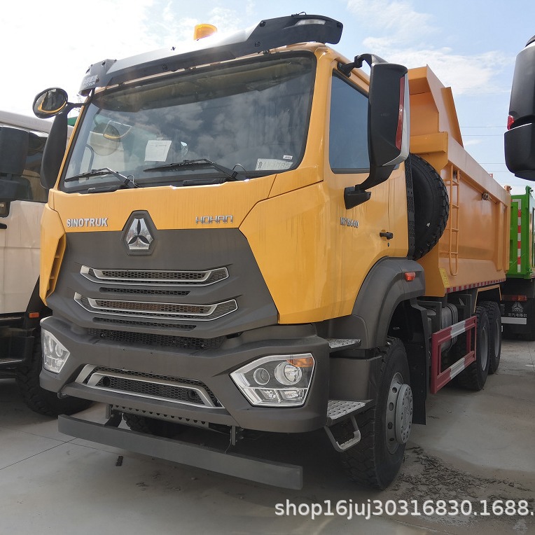 出口新车陕汽豪沃U型矩形斗砂石料自卸车后八轮及配件18953179826