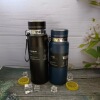 Handheld glass stainless steel, capacious thermos engraved with glass, lifting effect