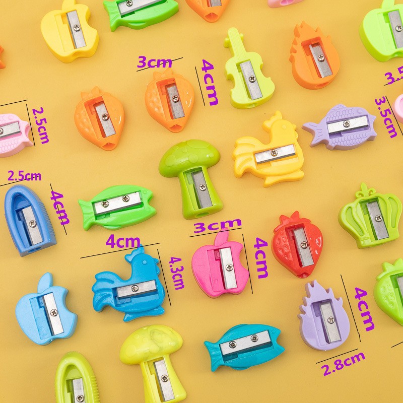 Sacapuntas con forma de animal Sacapuntas de dibujos animados Sacapuntas lindo de un solo orificio Sacapuntas para niños Cepillo de lápiz para estudiantes de primaria