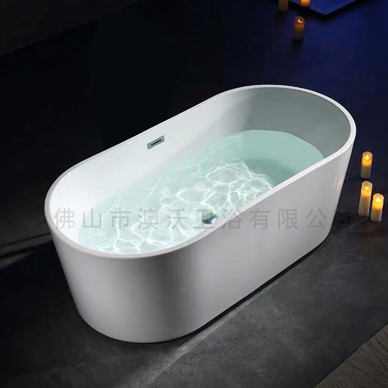 Bañera de acrílico Oval Hotel bed & breakfast ingeniería casa para adultos bañera independiente color salón de belleza bañera