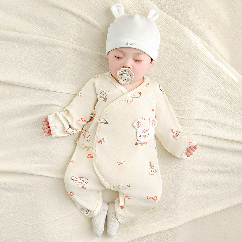 Ropa de bebé recién nacido para primavera y otoño, pelele fino de algodón, conjunto de mariposa de algodón puro para 0-3 meses, mono para bebé recién nacido.
