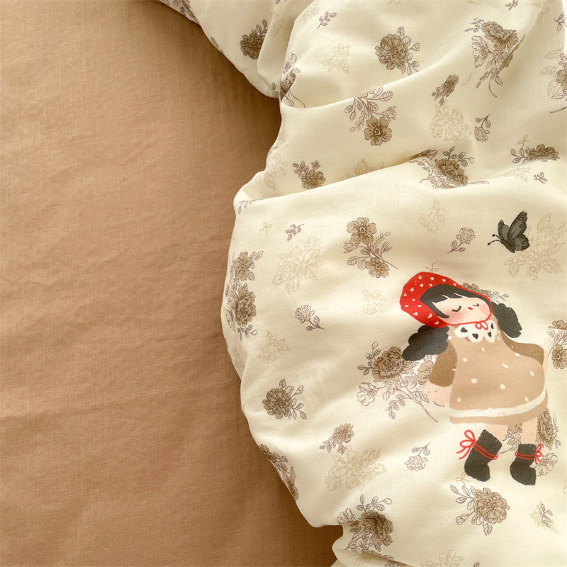 母婴级A类100%纯棉双层纱四件套全棉床单被套学生宿舍床笠三件套