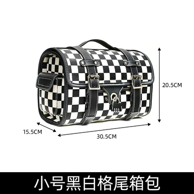 hanging bag Universal, Motorcycle Safety Supplies - 207ty-black-and-white-universal-rear-package