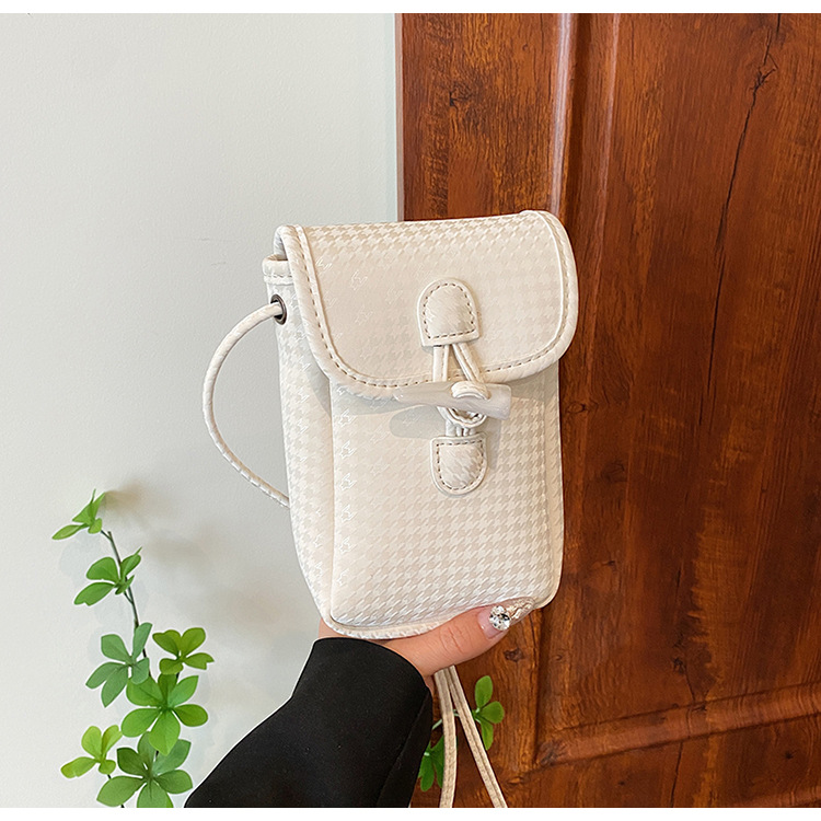 Mobil crossbody til kvinder 2024 nyt sans niche design alsidig afslappet og moderigtig enkelt skulder lille firkantet_voghion.com